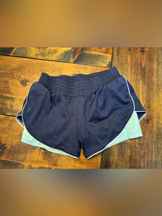 Brooks Pants - Brooks Mint Green and Navy Running Shorts
